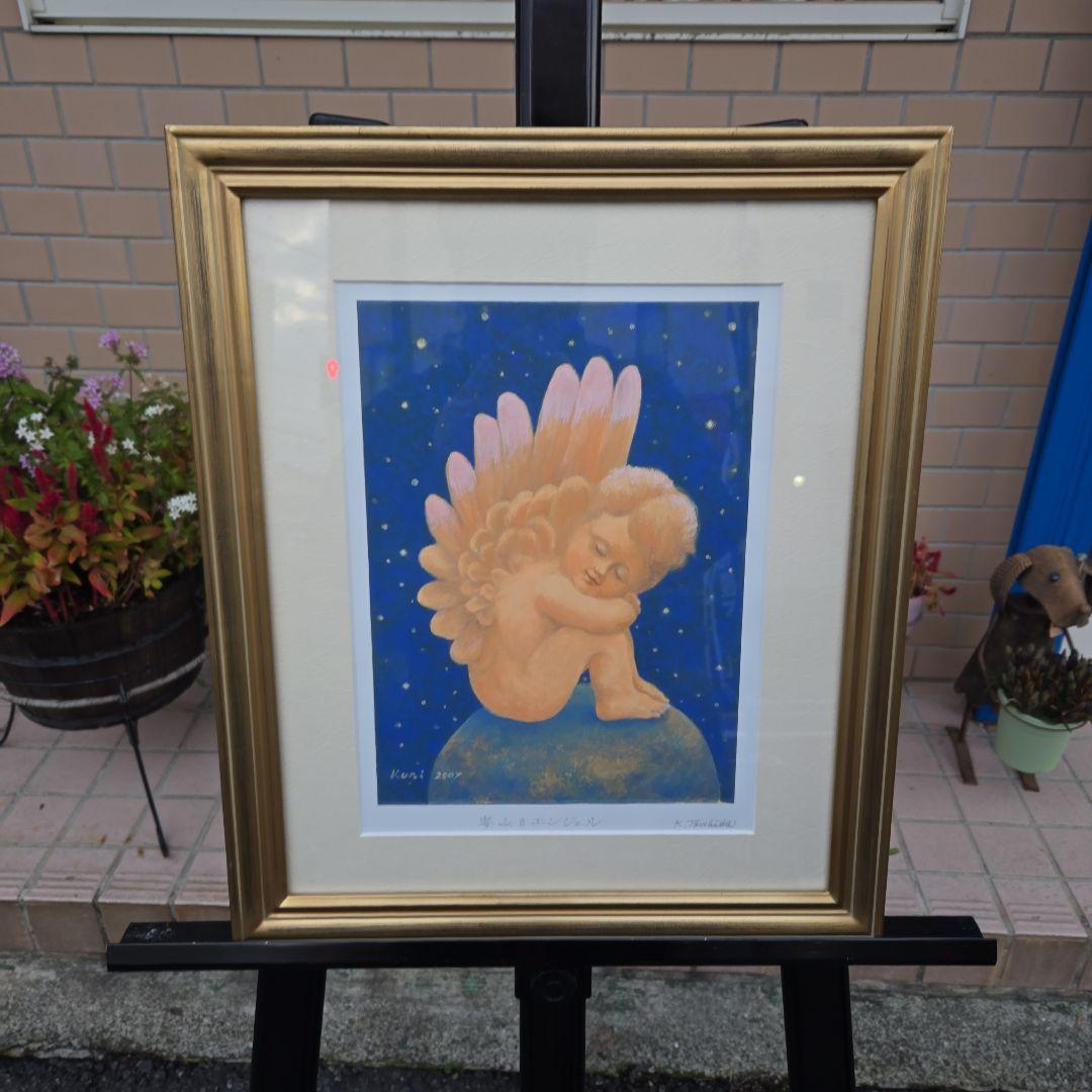Kuri 2007 天使の絵画 リトグラフ