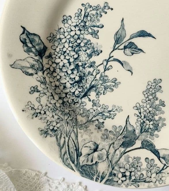 希少 美品 ジアン LILAS 平皿 フランスアンティーク - メルカリ