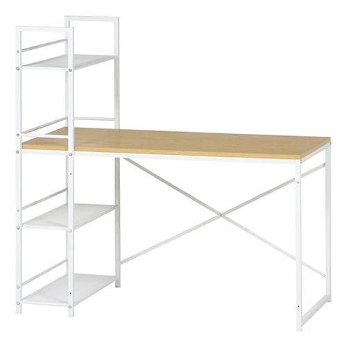 《新品・送料無料》ラック付きデスク ルール 奥行64cm メープル