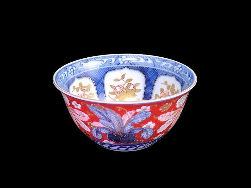 大聖寺伊万里 金襴手 梅に柘榴 蕪の図 大振向付 N974AS-CYz - メルカリ
