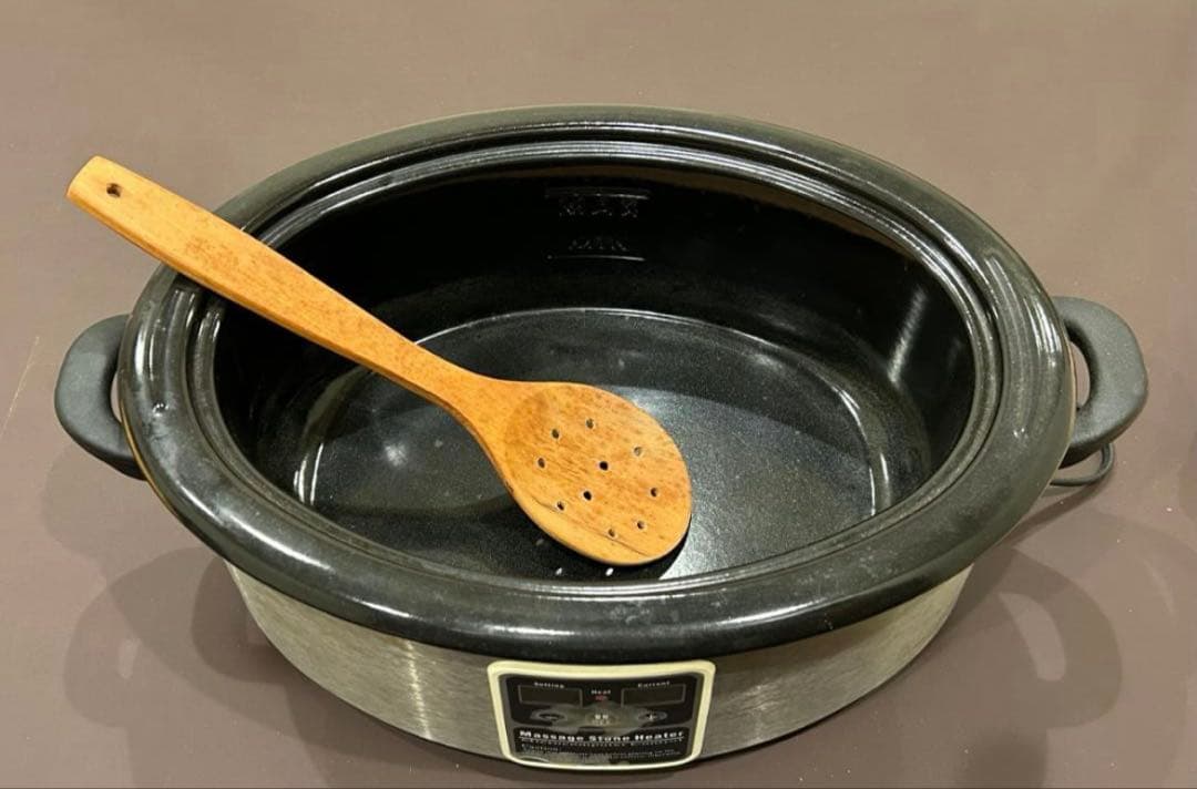 中古品】ホットストーンウォーマー器＆ホットストーン36個(＋2個おまけ