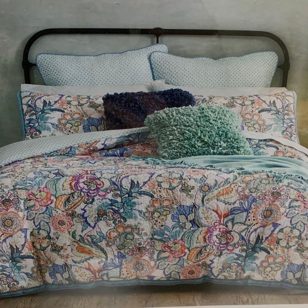 BED BATH N' TABLE 掛け布団カバー　キルティング　シングル　花 BED BATH N' TABLE〉掛け布団カバーSET 選べるサイズ キルト地 (BED