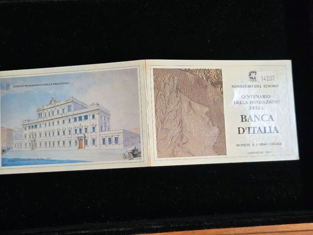 イタリア共和国 イタリア銀行創設100周年記念銀貨 3枚セット 1993