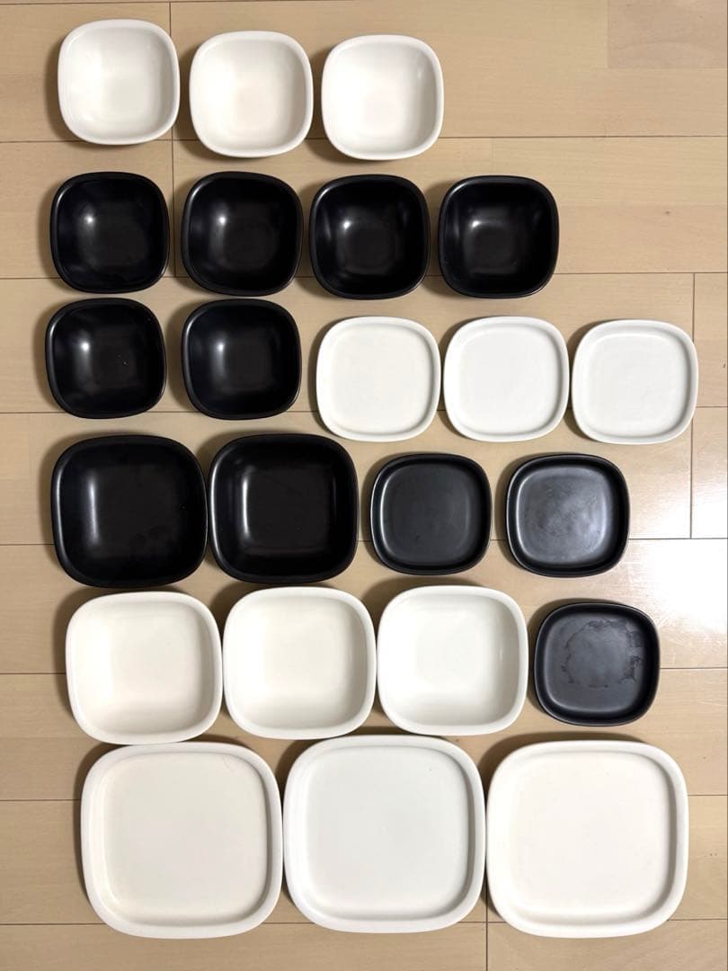 柳宗理 白黒食器シリーズ 23点セット 柳宗理 食器 白黒シリーズ プレート L 23cm ブラック 黒 セラミック
