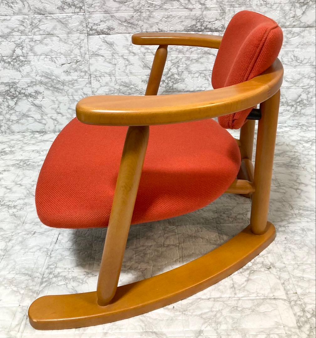 希少品 送料込】無限工房 福竹産業 かに座椅子 ローチェア バリア