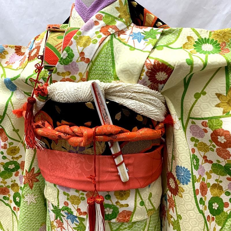 602ag24□七五三 七歳 女児 着物&袋帯 金彩 梅 楓 菊□美品 - メルカリ