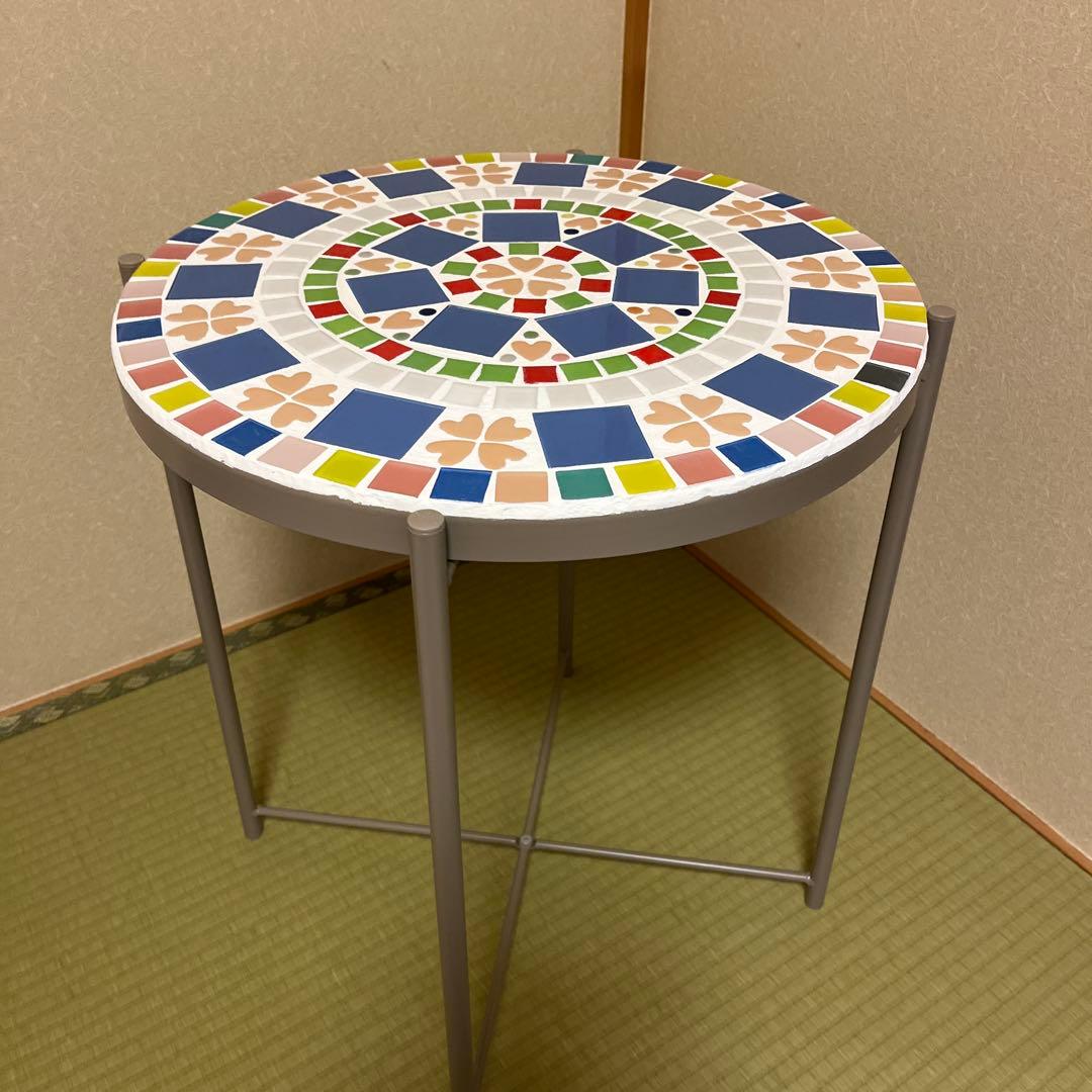 IKEA 丸テーブル　サイドテーブル　リメイク たった30分で完成！IKEAのスツールをサイドテーブルにDIY！～お家時間