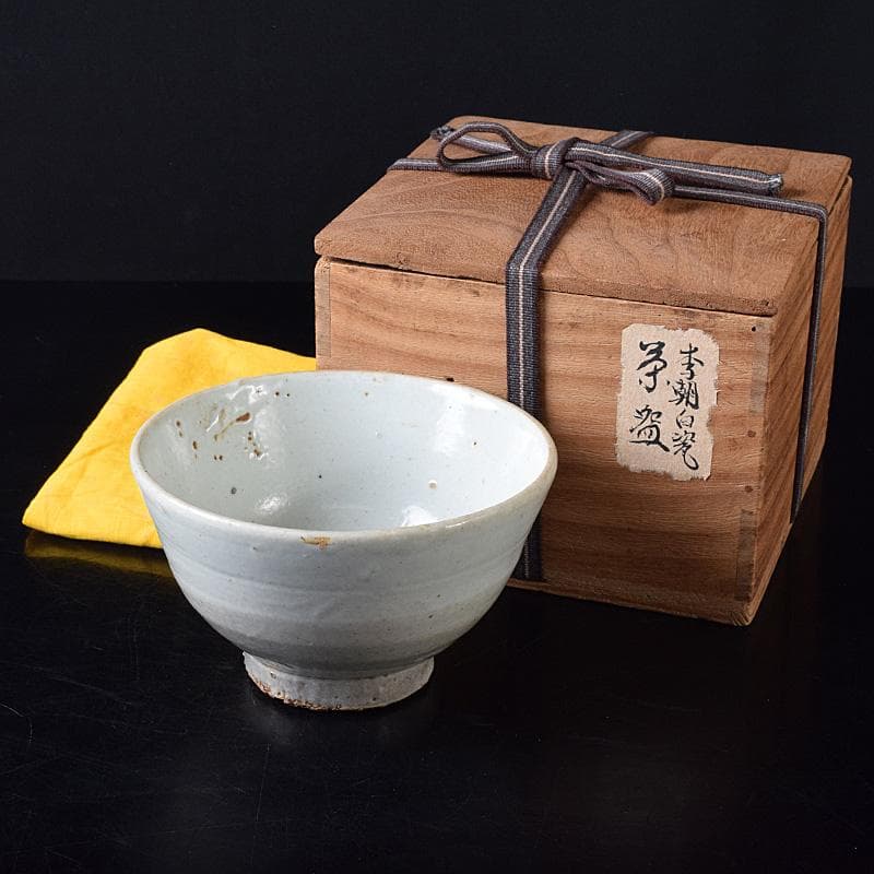 朝鮮美術　李朝　高麗白磁　茶碗　時代箱付　D　R8763 cbedbc4dc953feca34fa72258302c0