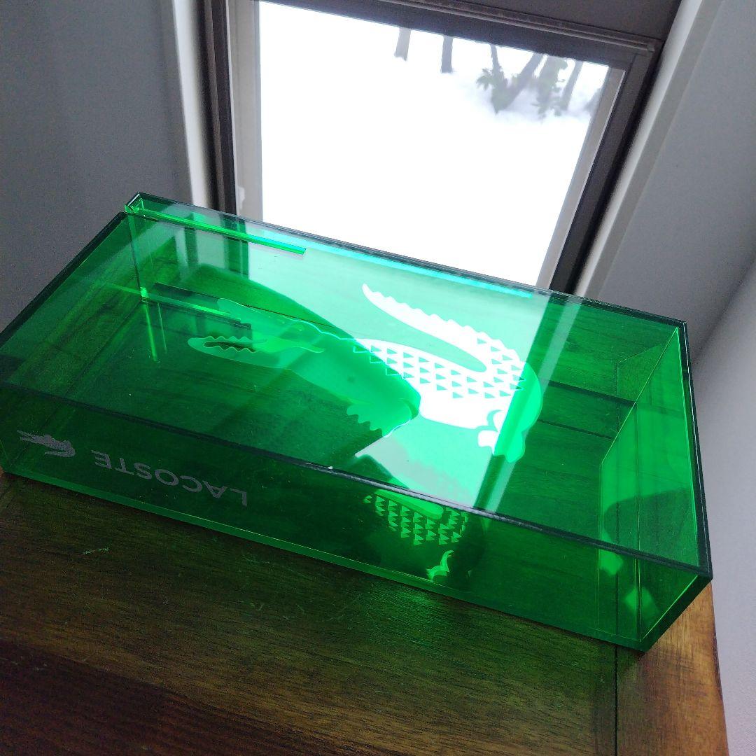非売品】かなりレア！LACOSTE 店舗販促用 什器 グリーンアクリルBox