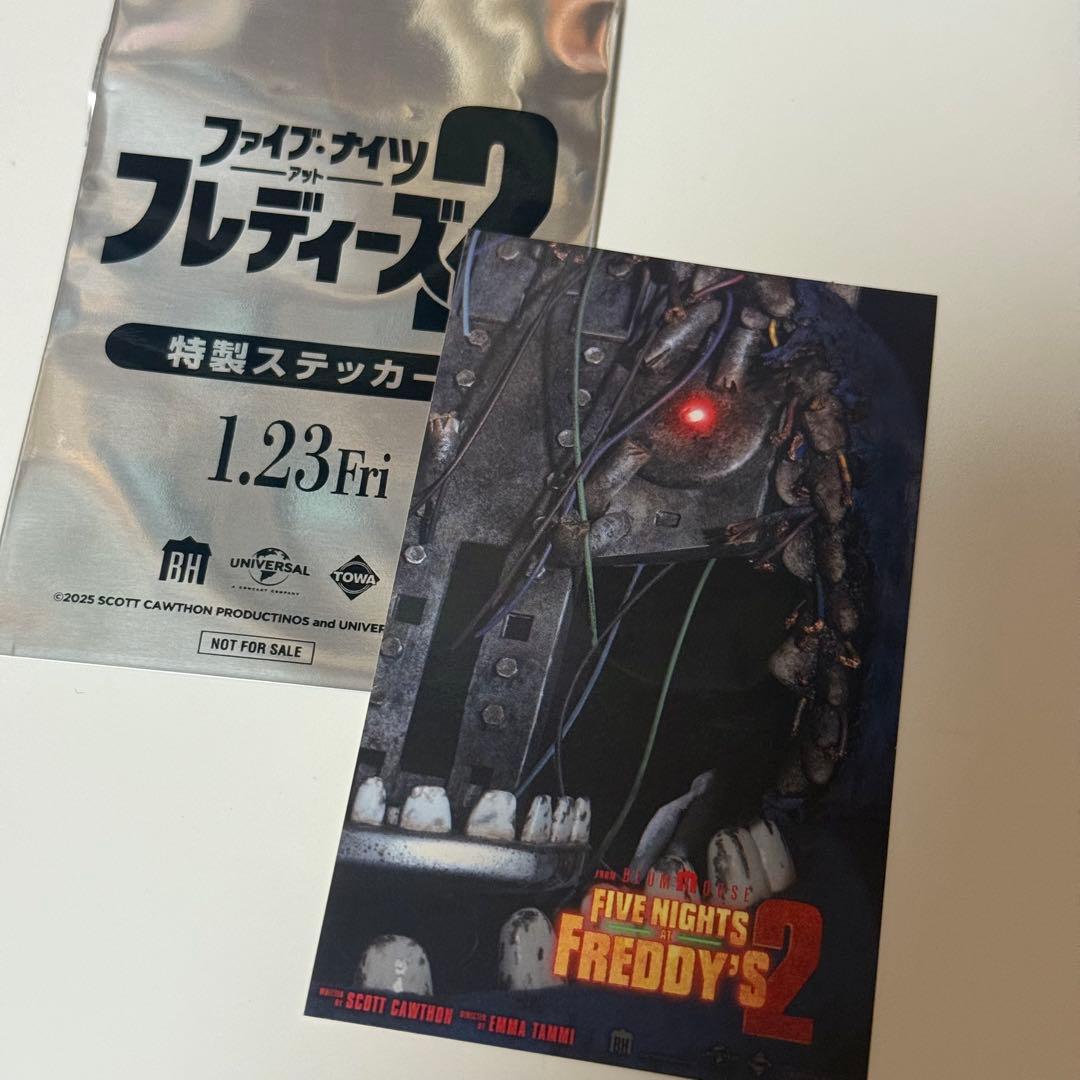 ファイブ・ナイツ・アット・フレディーズ2 映画 入場者特典 ステッカー