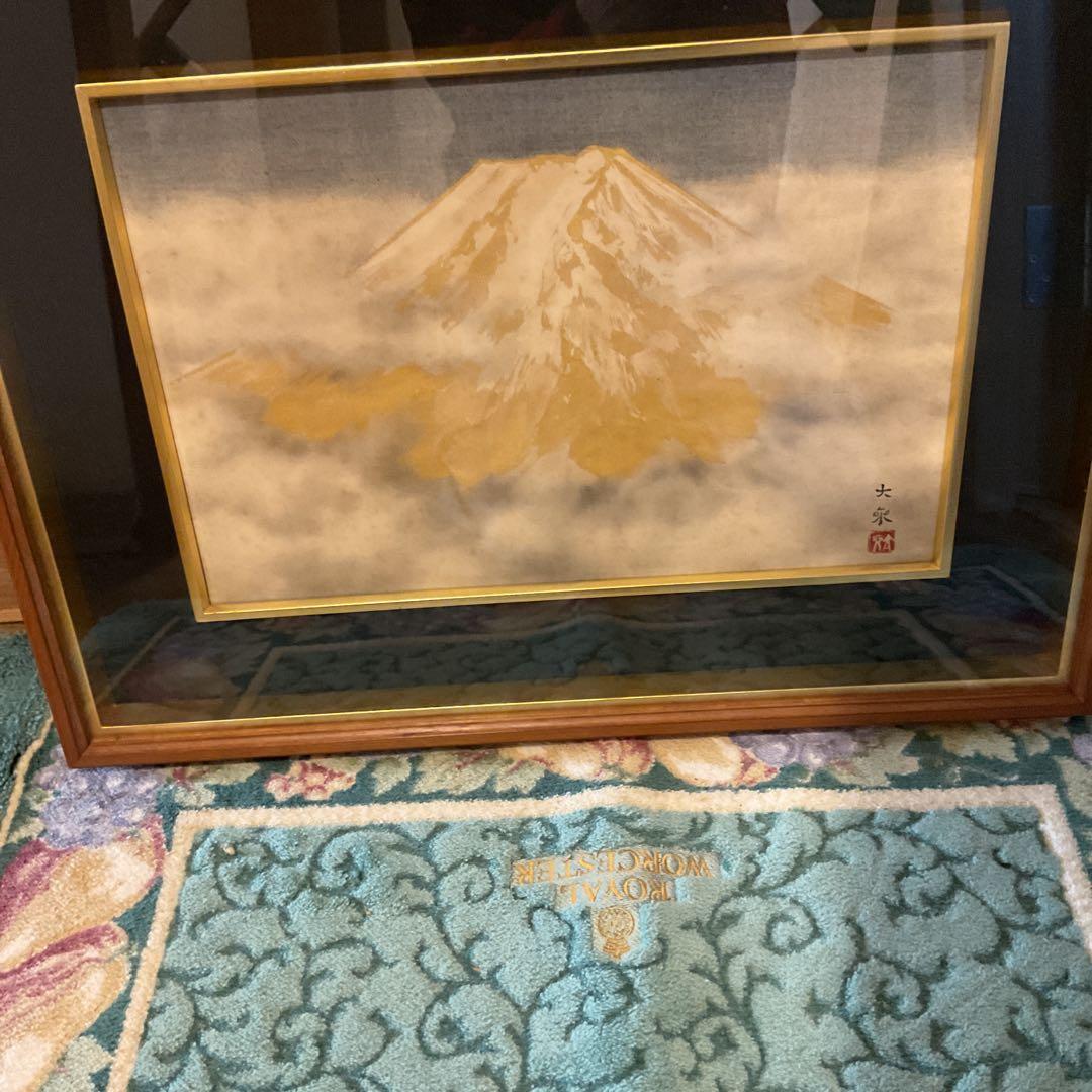 真作 青木大乗 作 木額装仕立 【 富嶽 】 共シール在 画8号 - メルカリ