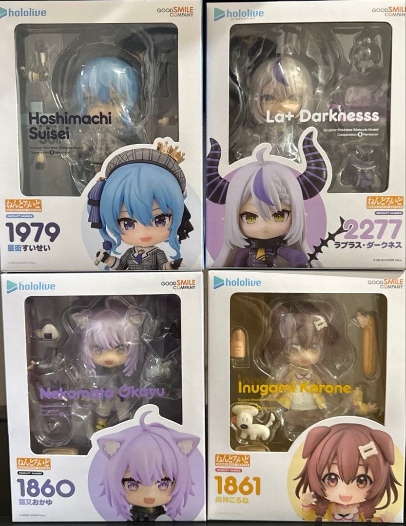 【未開封】ねんどろいど星街すいせい.猫又おかゆ.戌神ころね.ラプラス・ダークネス ホロライブプロダクション』より、猫又おかゆ、戌神ころねの