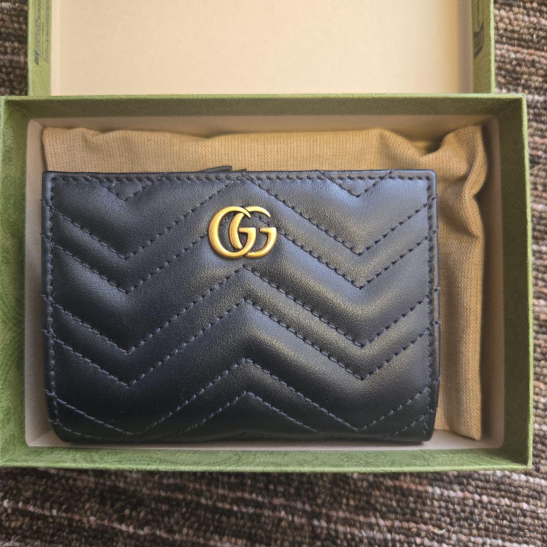 GUCCI ブラック チェブロンステッチ 財布 箱、袋付き-通販サイトへようこそ