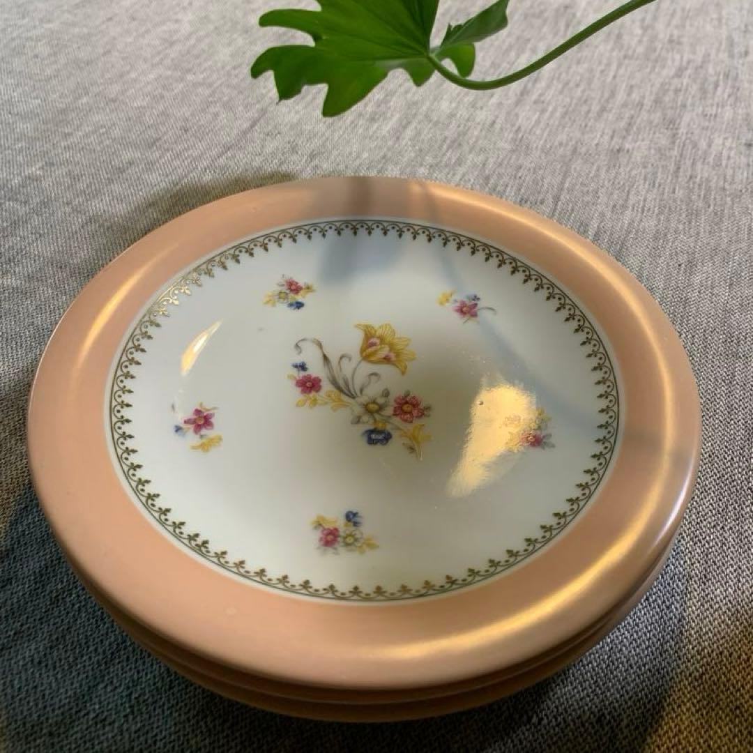 Limoges リモージュ ピンクリム 花 金彩 美品 UNIQU印 1929〜 - メルカリ