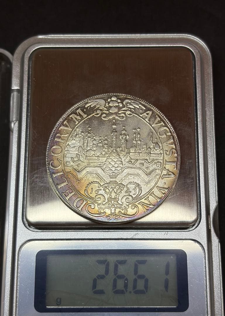 博物館級】1643年 神聖ローマ ターラー級 大型銀貨