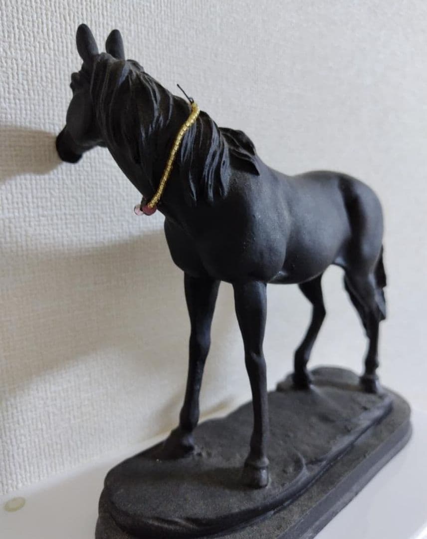 黒い馬 備長炭 置物 約20cm - メルカリ