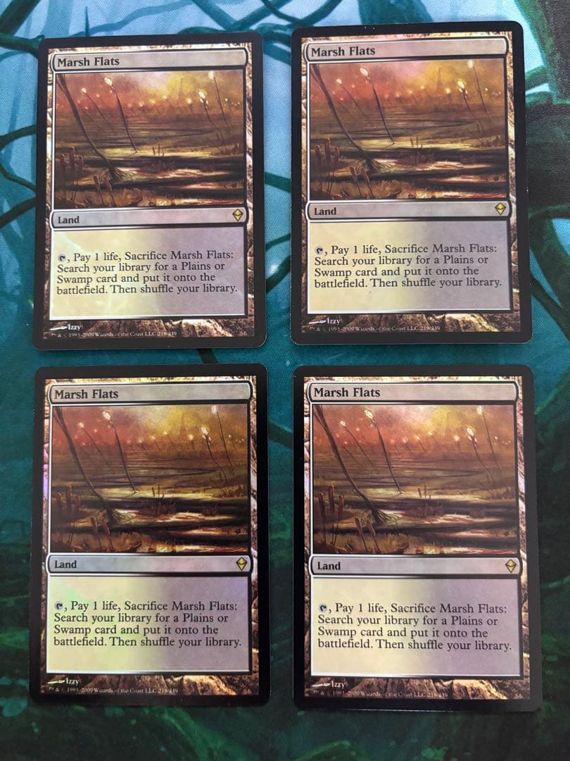 湿地の干潟　ZEN版　英語FOIL 4枚セット Foil】《湿地の干潟/Marsh Flats》[ZEN] 土地R | 日本最大級 MTG通販