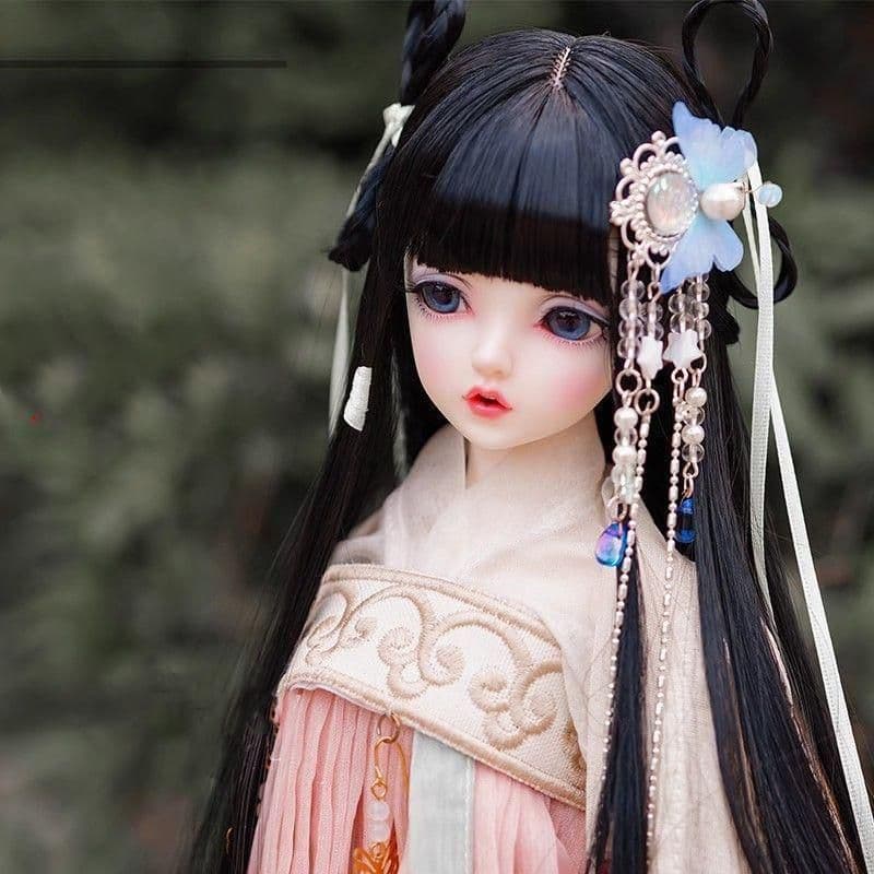 AX55 BJD 1/3 人形 ドール 用ウィッグ カツラ 耐熱 ハンドメイド