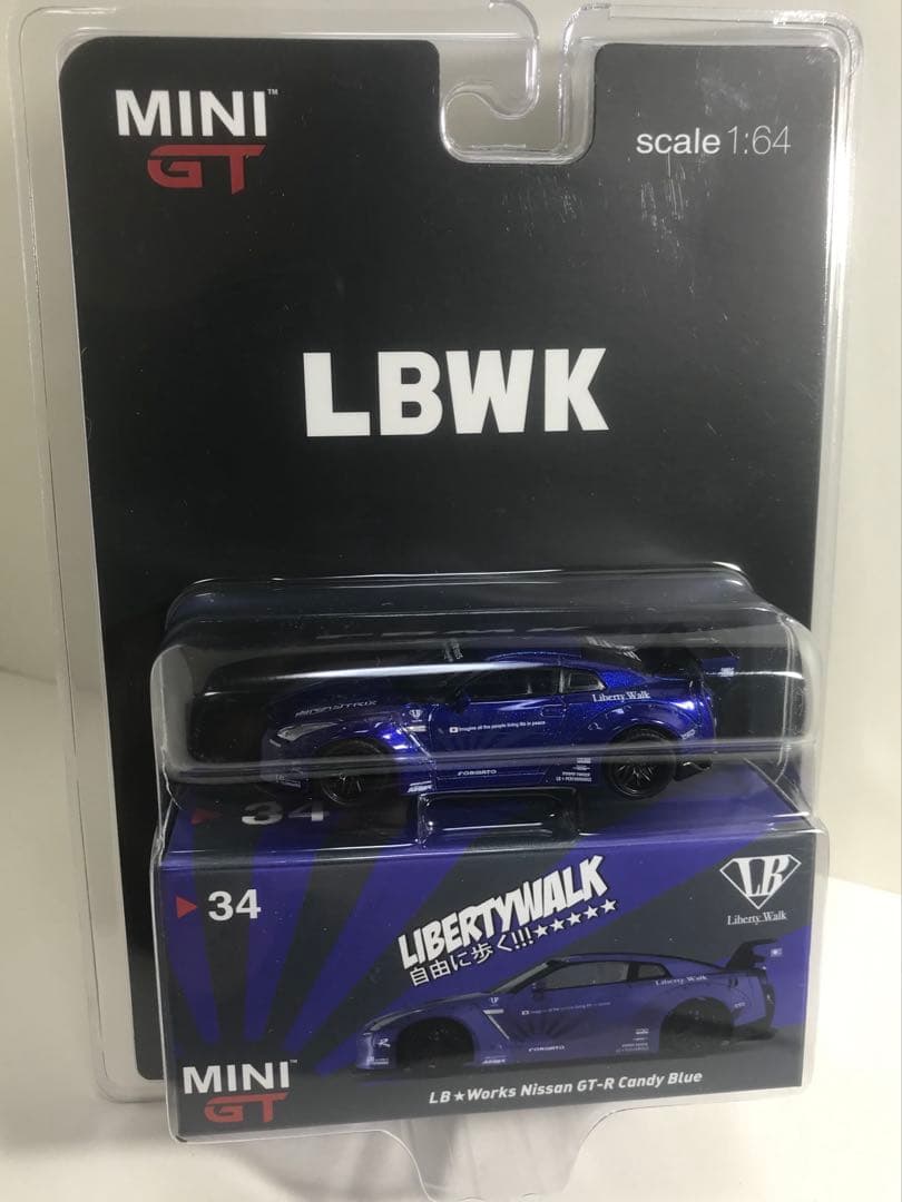 リバティーウォーク 1/64 ミニカー GT 北米仕様　キャンディーブルー未開封 1/64スケール MINI GT「日産スカイライン・ケンメリ リバティー