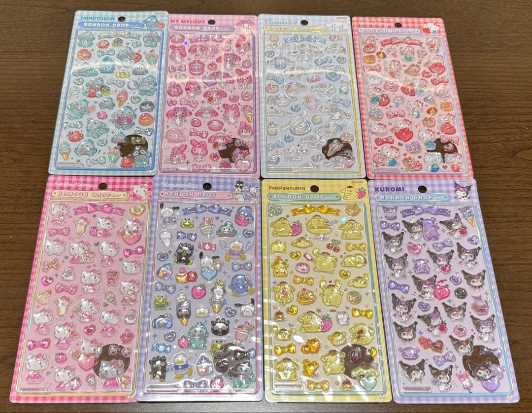 正規品　ボンボンドロップシール　第2弾　サンリオ　8種類　コンプリート サンスター文具 ☆サンスター文具 ボンボンドロップシール サンリオ