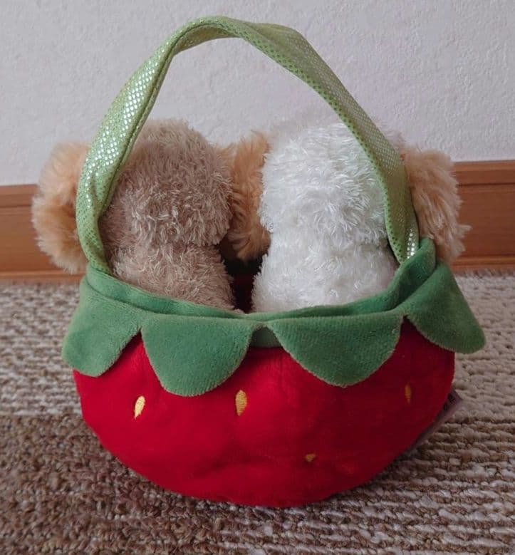 ☆希少☆ ぬいちごのお出かけバック付き 犬のぬいぐるみセット 平成