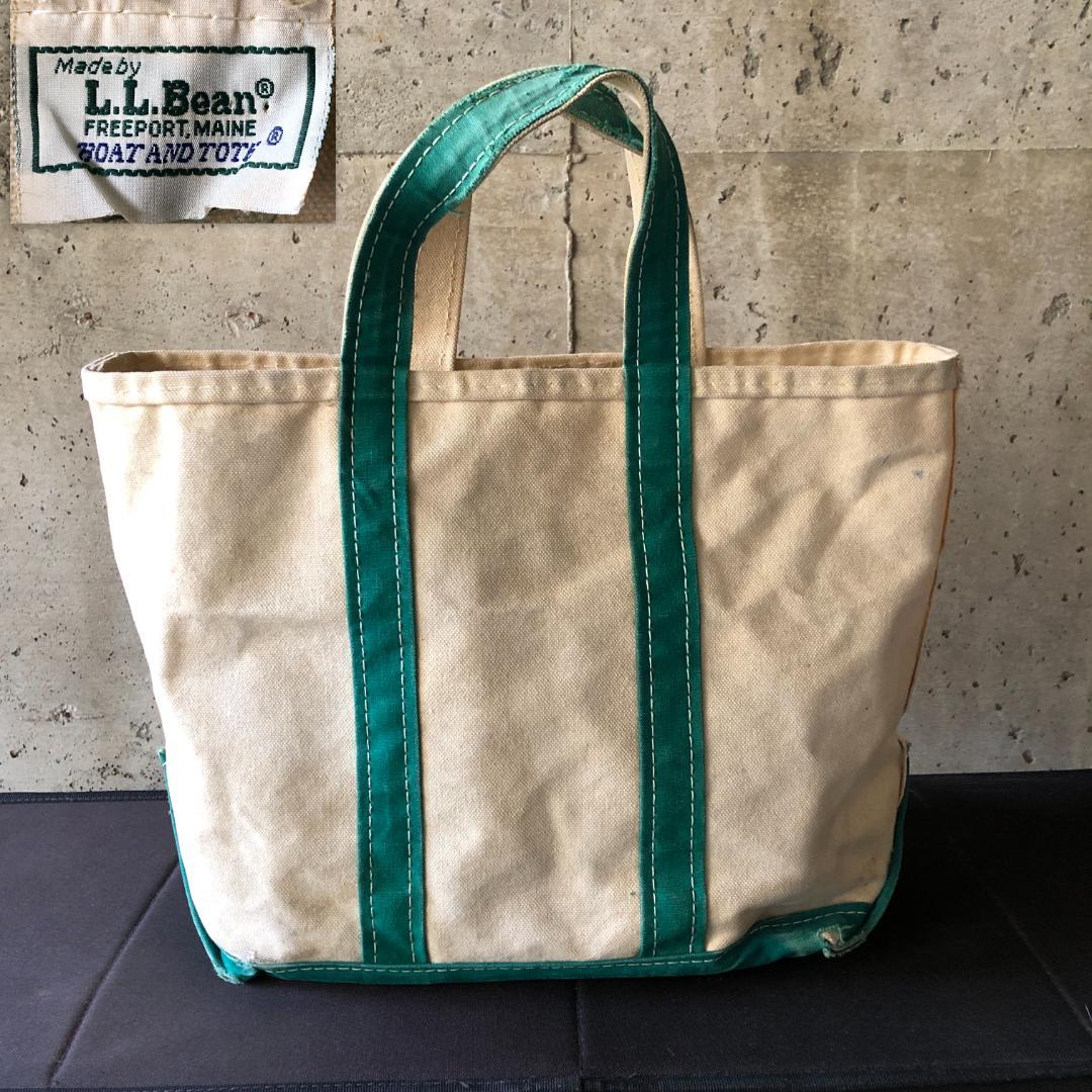 エルエルビーン トートバッグ 80s グリーン 2色タグ トーンタグ M