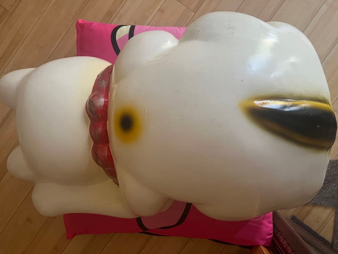 超大型61cm】陶器製 招き猫 開運 商売繁盛 骨董品 縁起物 店舗用 福猫