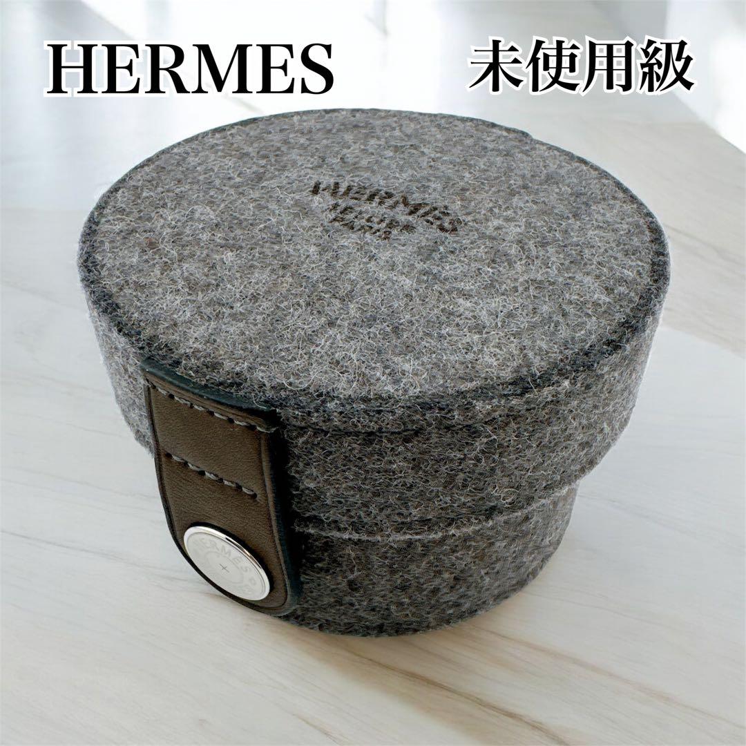 未使用級◇エルメス シュガーボックス ポーチ フェルト グレー 小物入れ 楽天市場】HERMES エルメス ポーチ ラウンド ロゴ シュガーボックス
