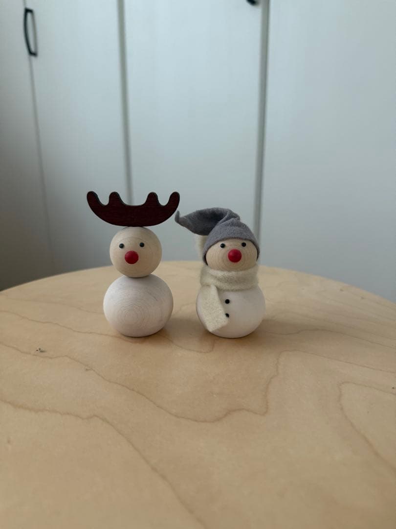 aarikka（アーリッカ）雪だるま＆トナカイ 木製オブジェ セット 北欧 AARIKKA スノーマンとトナカイ / アアリッカのクリスマス｜CATAWARA