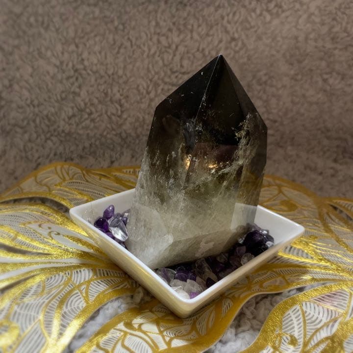 スモーキークォーツ　六角柱（ポイント） 楽天市場】スモーキークォーツ 六角柱 水晶ポイント 置物 原石 smoky