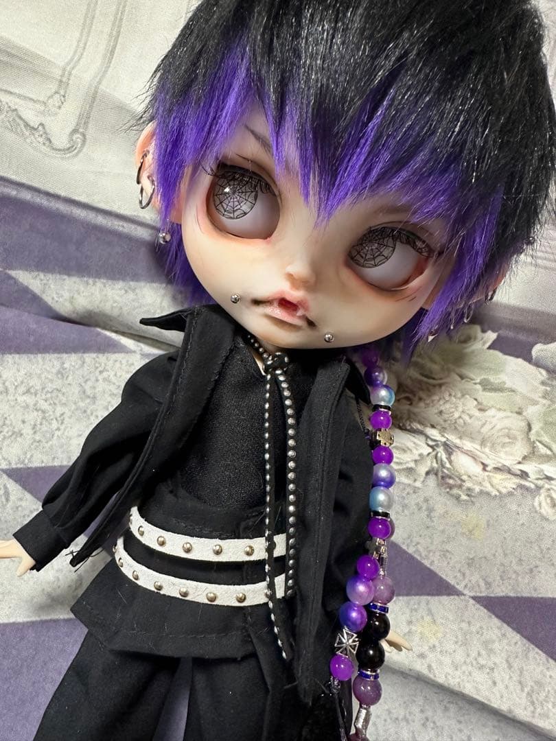 ⋆*⋆様 アイシードール 本体男の子 ボアウィッグ OF付き カスタムアイ