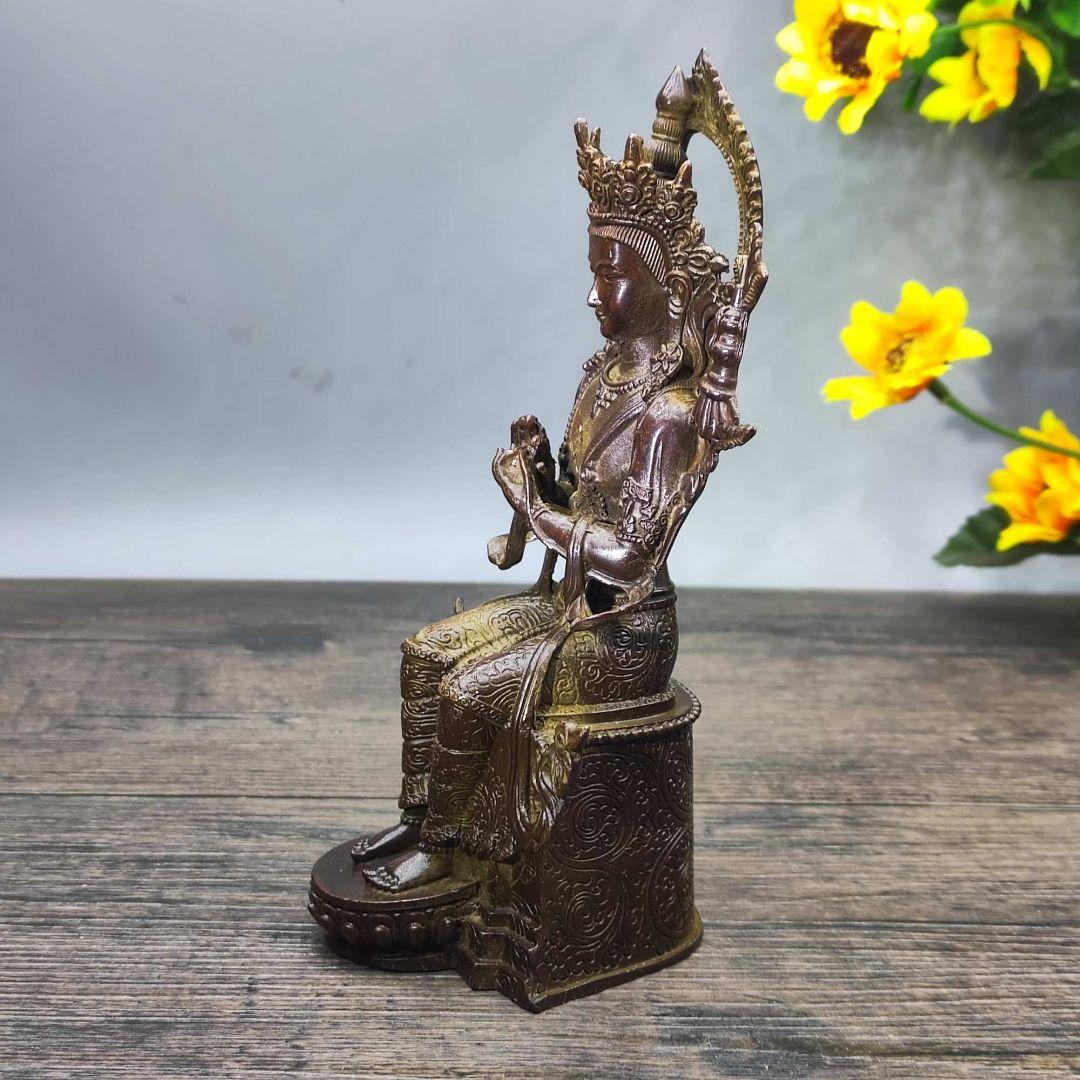 仏教美術 チベット菩薩仏像 仏堂供養 応接間 神像 銅製品 工芸品 置物