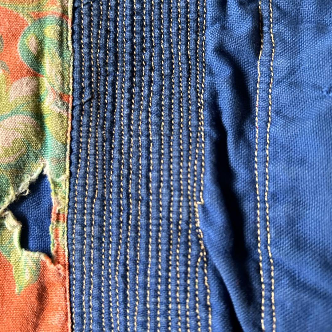 L*O様 古布モン族手刺繍藍染バティックおんぶ布 - メルカリ