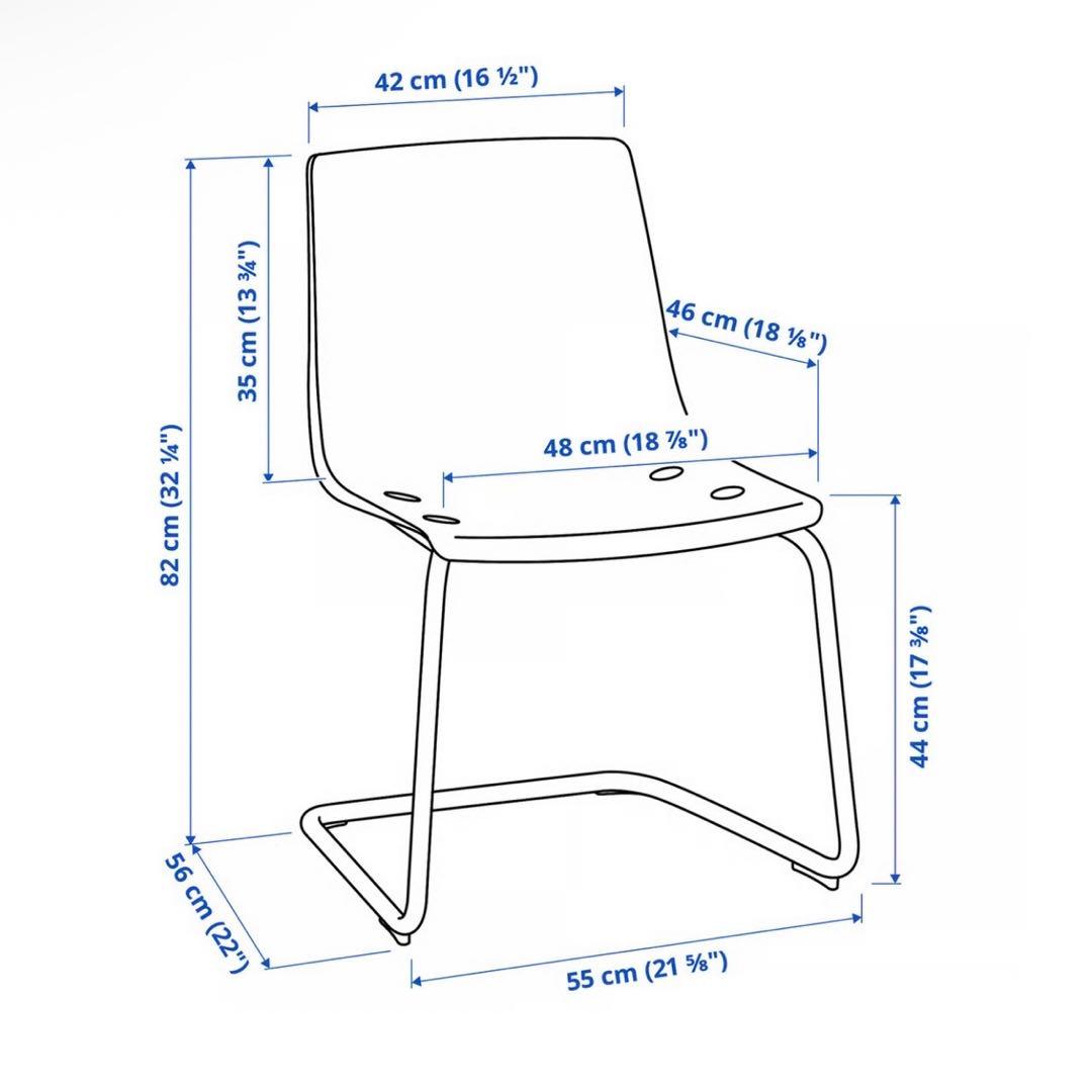 IKEA チェア トービアス 透明 ダイニング クリア TOBIAS d5105 - メルカリ