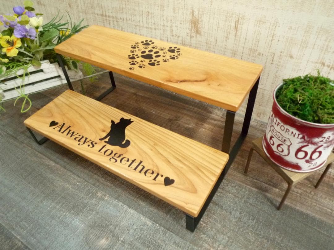 ⭐ゆずちゃん様専用♥️2段棚⭐お手柴デザイン⭐天然色♥️おまとめ品