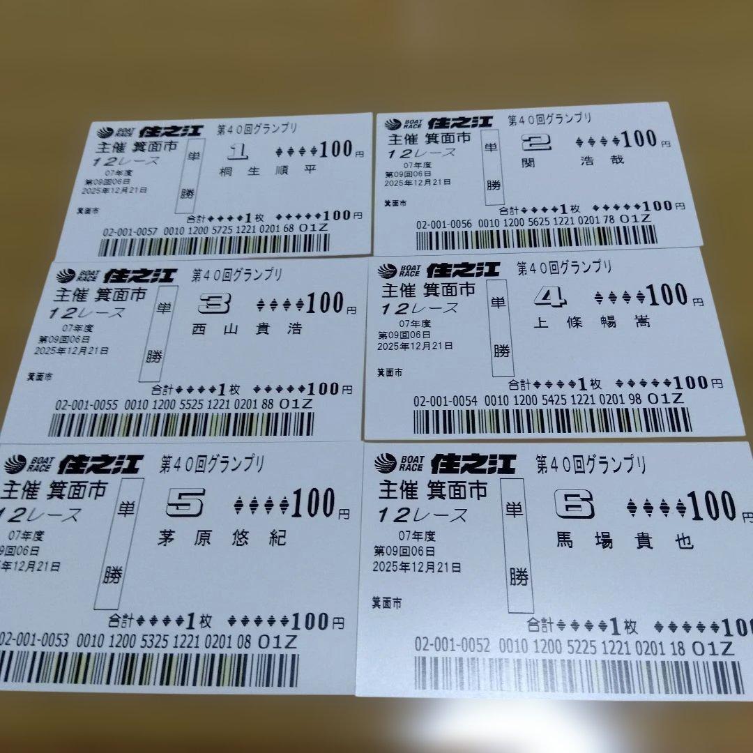 第40回グランプリ 優勝戦単勝セット(バラ売り不可) - メルカリ