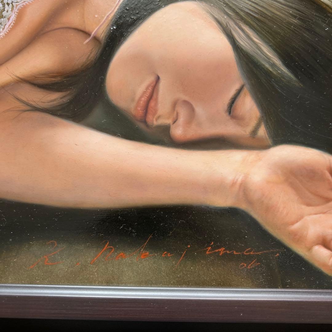 絵画 リアリズム 油彩画 女性 中島健太 「象が出る夢を見た」 - メルカリ