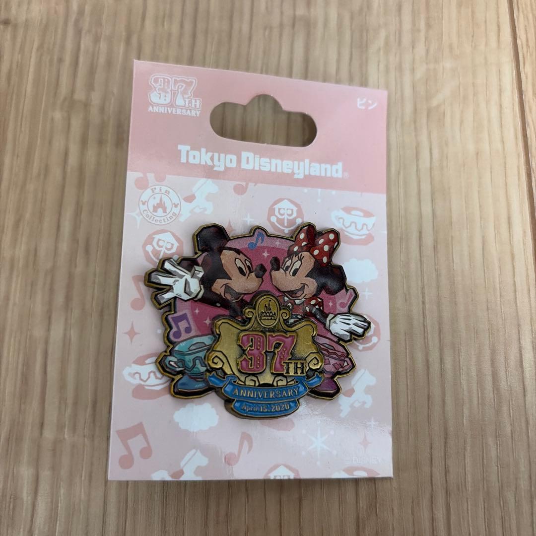 ディズニーランド 37周年 ピンバッチ ミッキー ミニー ディズニー