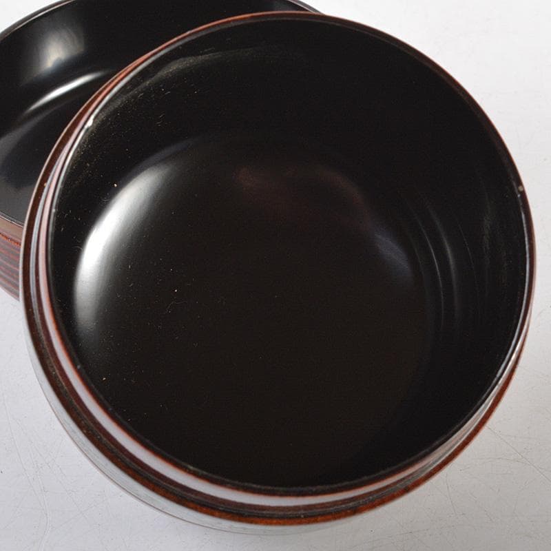 茶道具 塗師 平安 千穂造 五色塗 中棗 共箱 C R5778