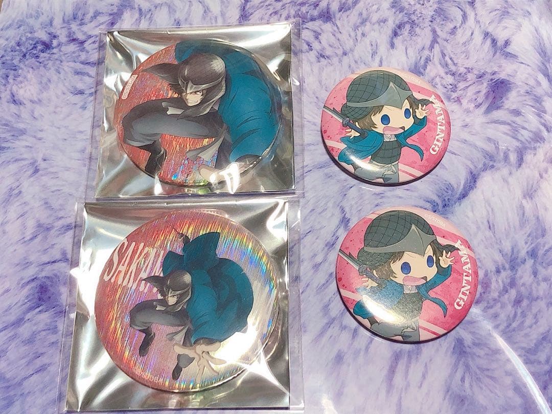 銀魂 キラキラ缶バッジ 坂本辰馬 - メルカリ
