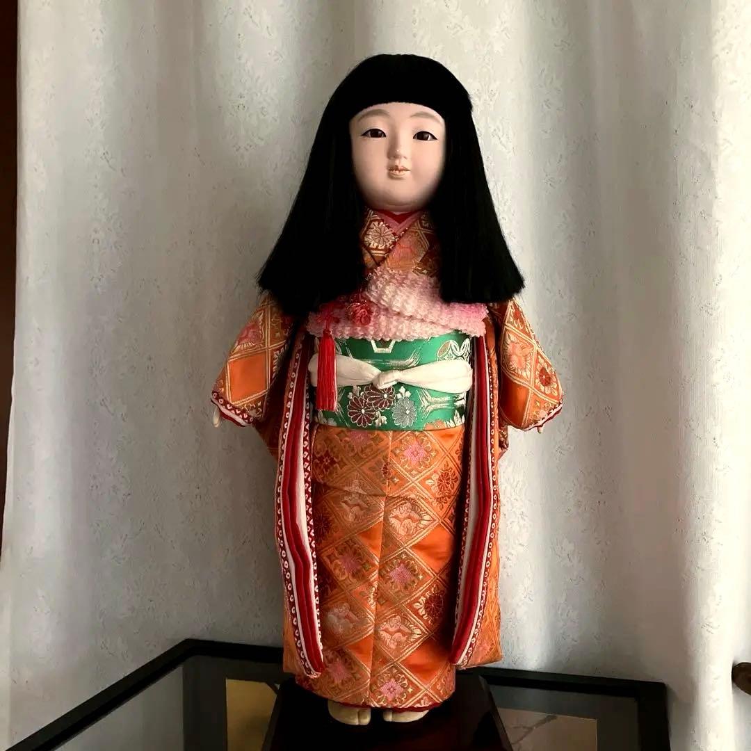 大正浪漫 市松人形 日本人形 和装 レトロ 高さ約 52cm 作家物 - メルカリ