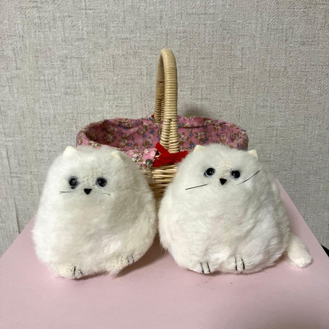 シルビア シルベスター 猫 昭和レトロ ぬいぐるみ 白 レア 猫の