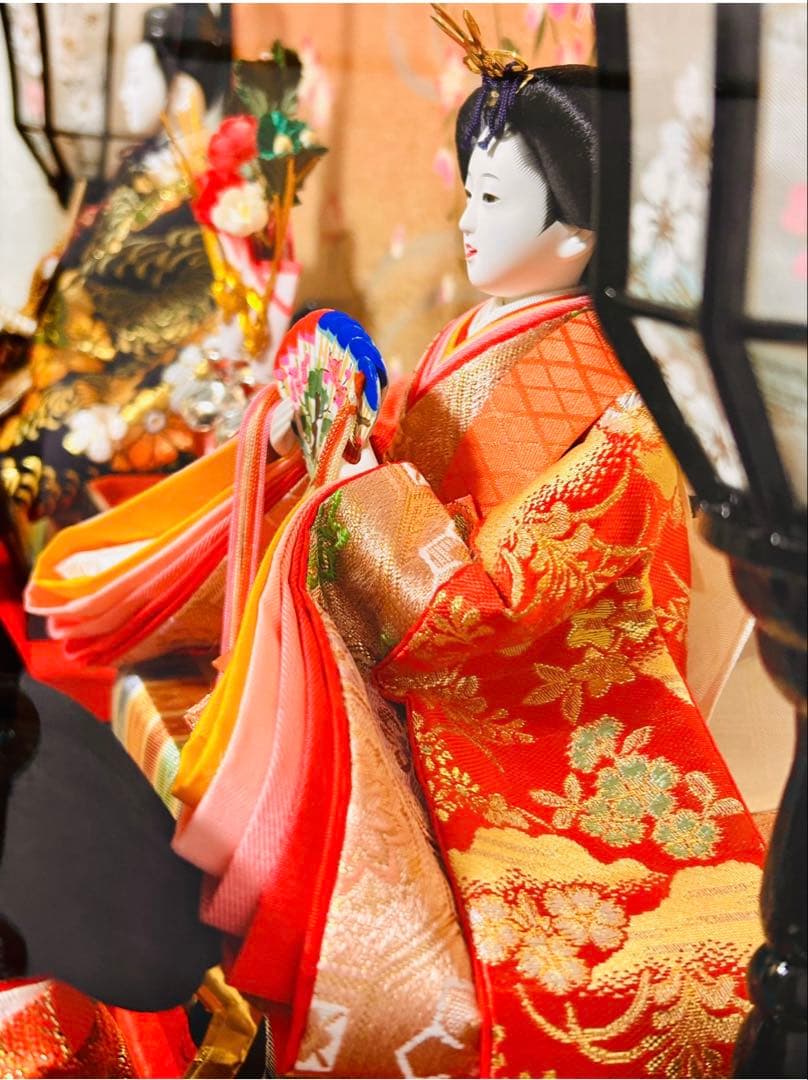 久月 美品 縁起の良い高級雛人形】親王官女五人飾り 桃の節句に - メルカリ