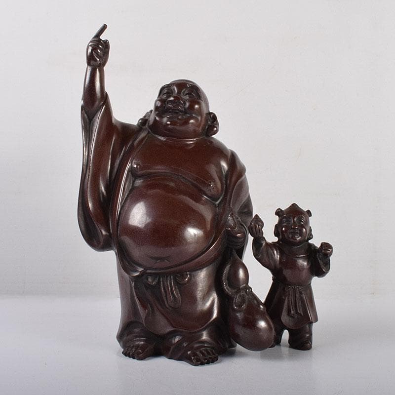 2205 有田焼正右衛門窯岩崎正作天目釉掛け獅子香炉未使用
