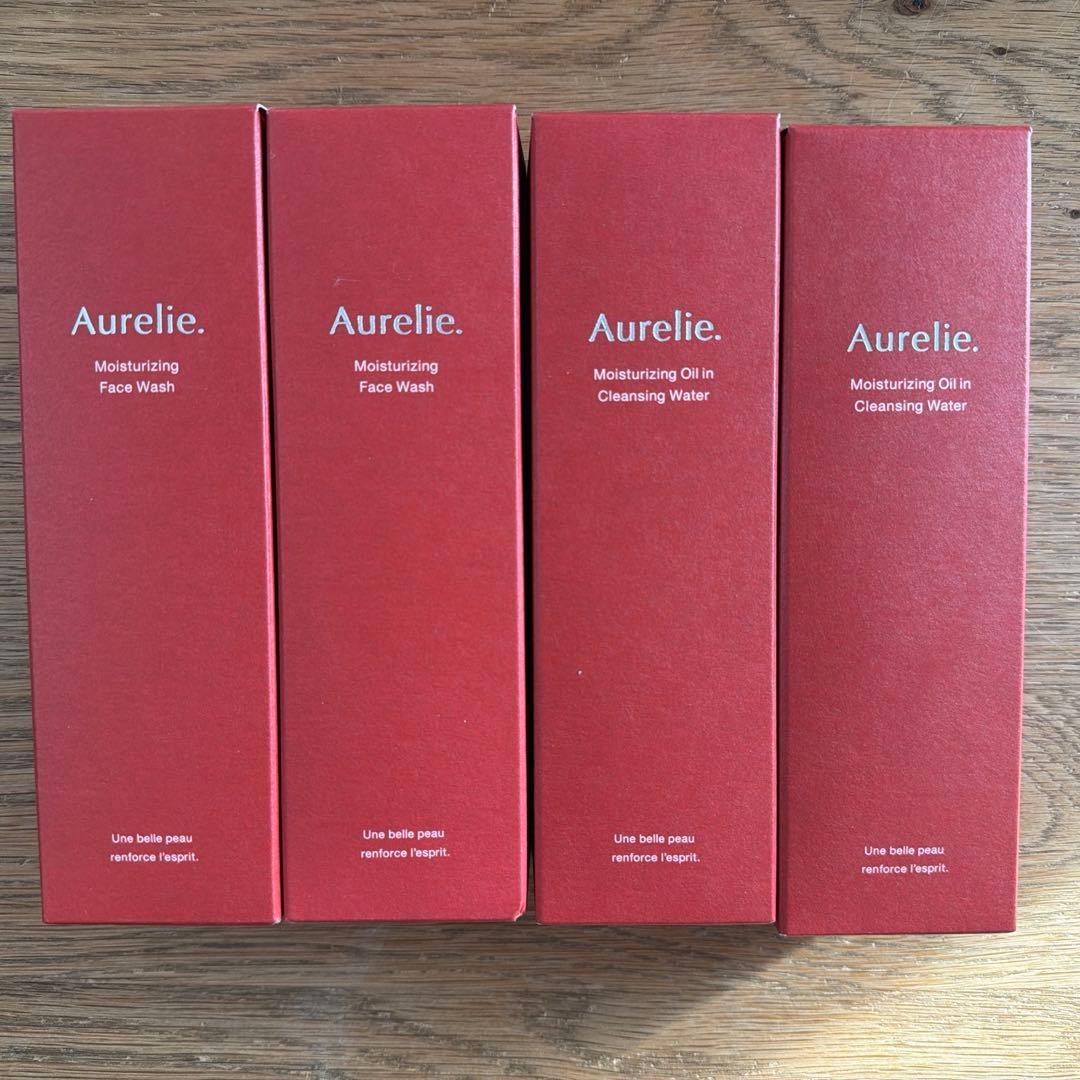 オレリーAurelie フェイスウォッシュ2本・クレンジングウォーター2本