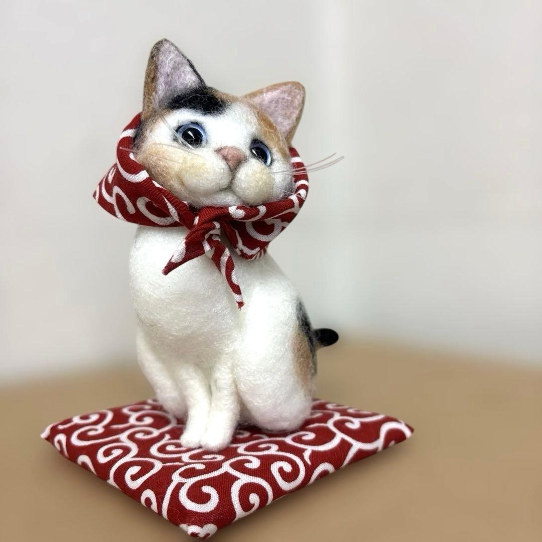 羊毛フェルト 三毛猫(=^x^=)♪ - メルカリ