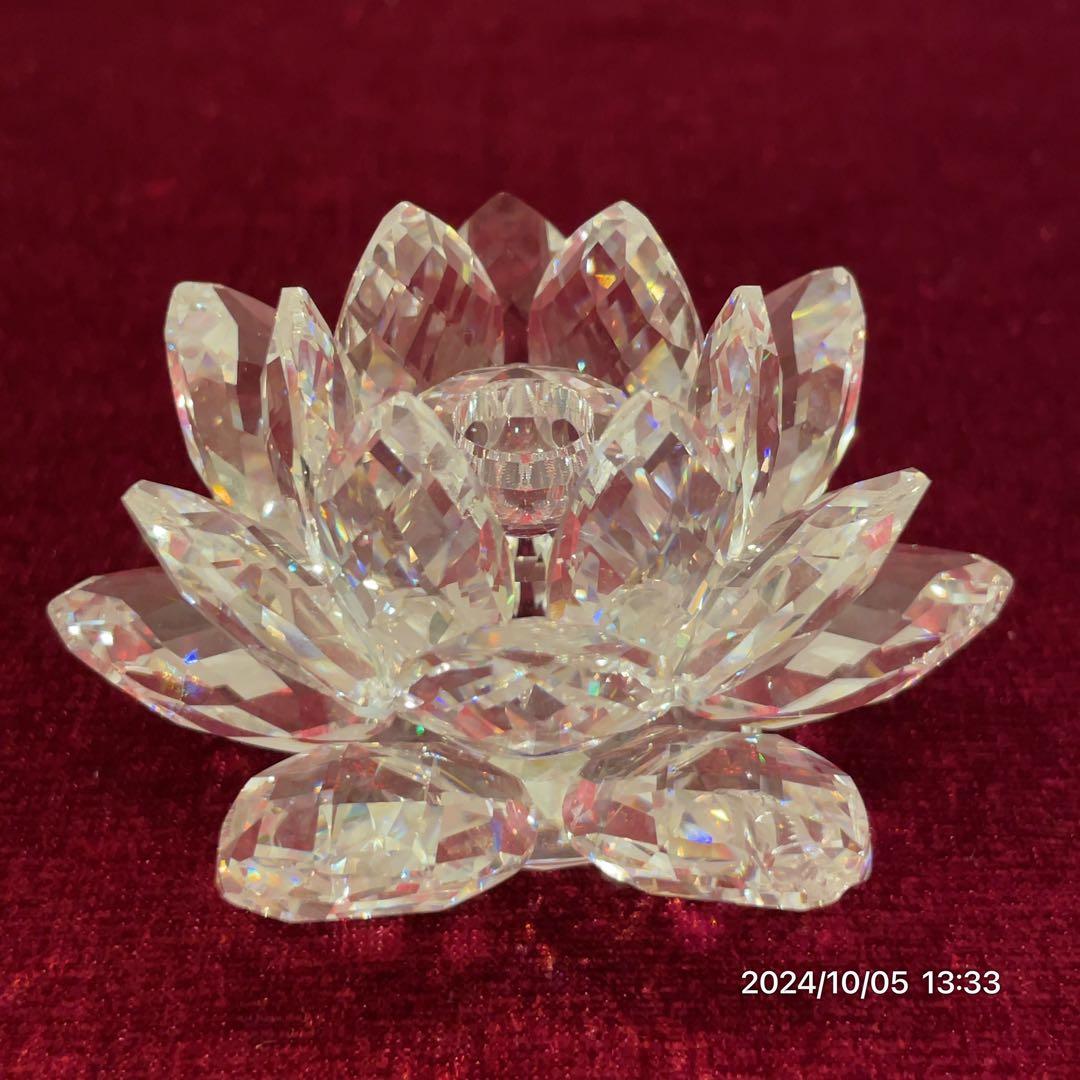 スワロフスキー SWAROVSKI 睡蓮置物オブジェ インテリア