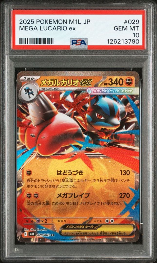 PSA10】2連番リオル【AR】メガルカリオEX ポケモンカード