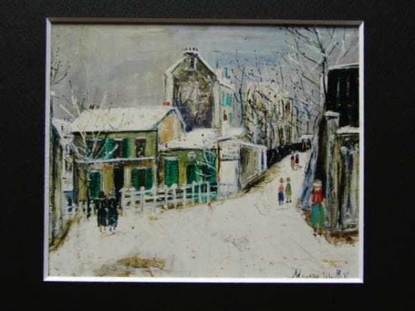 ユトリロ、雪のラパン・アジル、希少画集画、新品額装付 - メルカリ