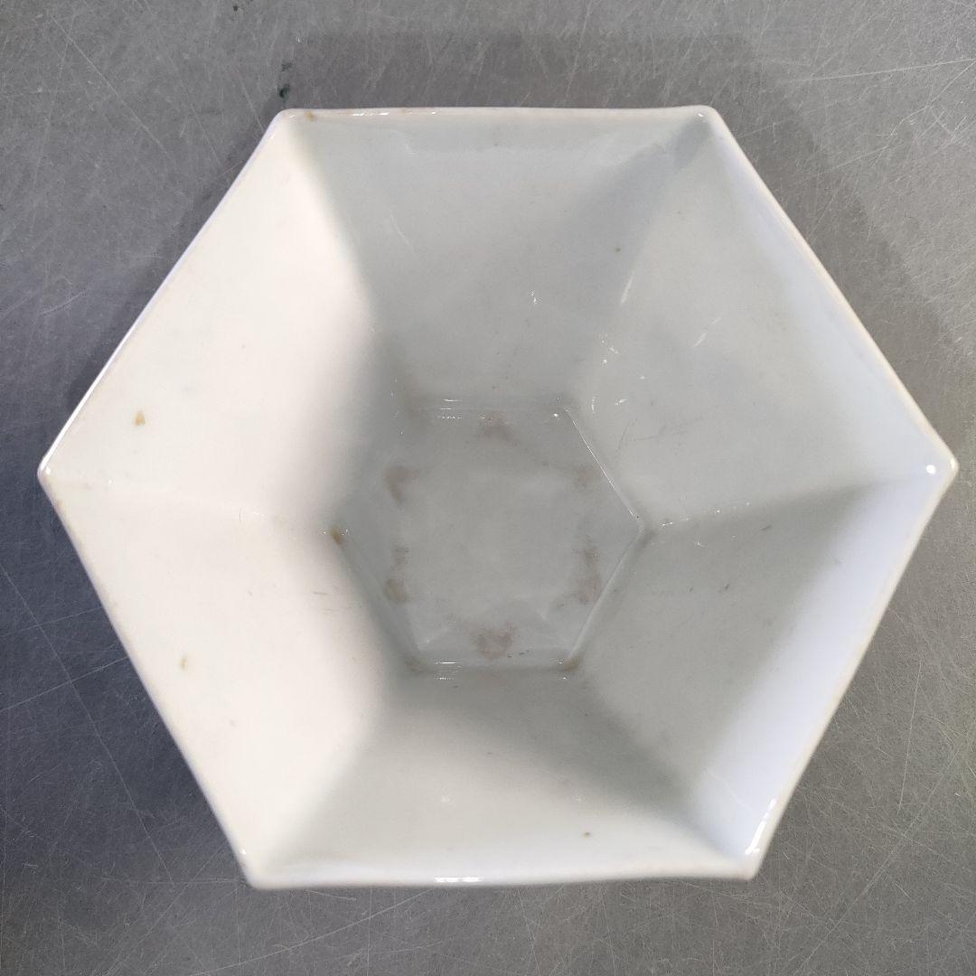 A1283-2/在銘/古伊万里波紋人物図六角小鉢15客/銘々皿/飾鉢/懐石道具